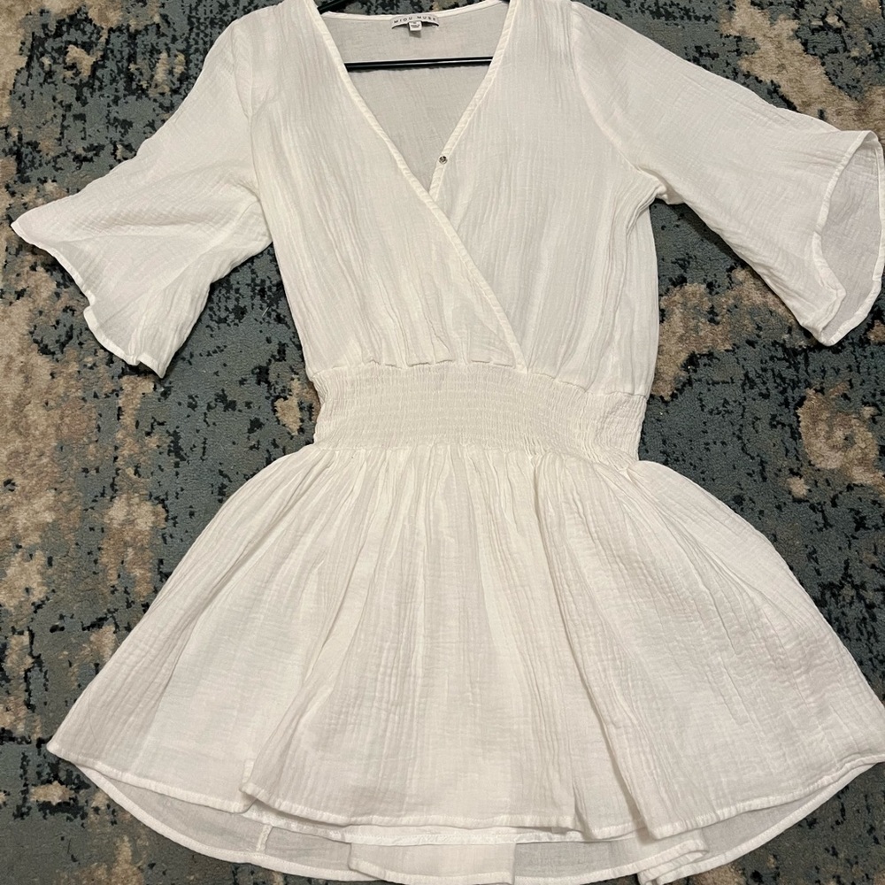 Miou Muse white cotton dress / cover up NWOT